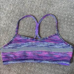Ivivva pink/purple patterned sports bra